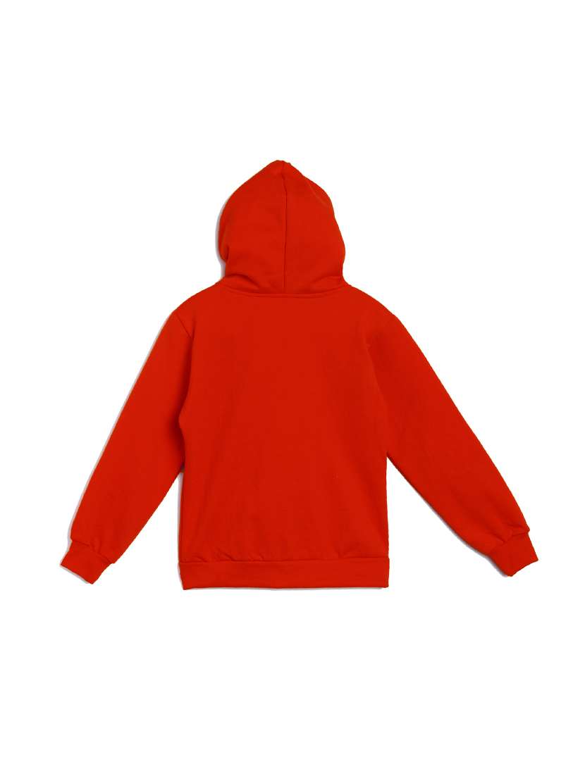 placement print hood neck sweatshirt - 17244531 -  Standard Image - 1