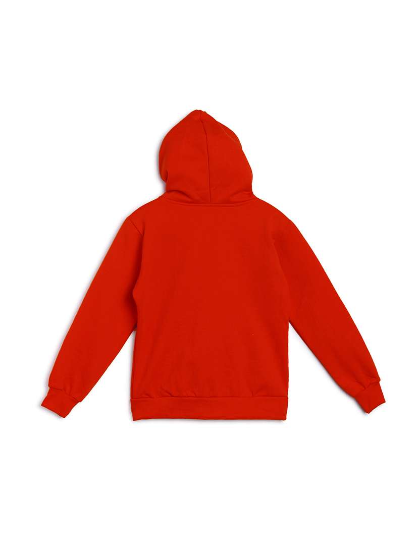 placement print hood neck sweatshirt - 17244536 -  Standard Image - 1