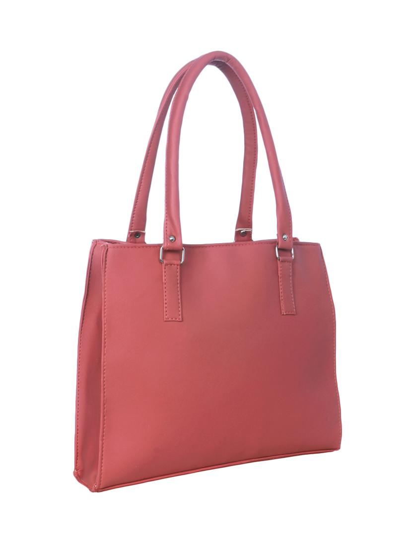 red leatherette (pu) handbag - 17245162 - Standard Image - 4