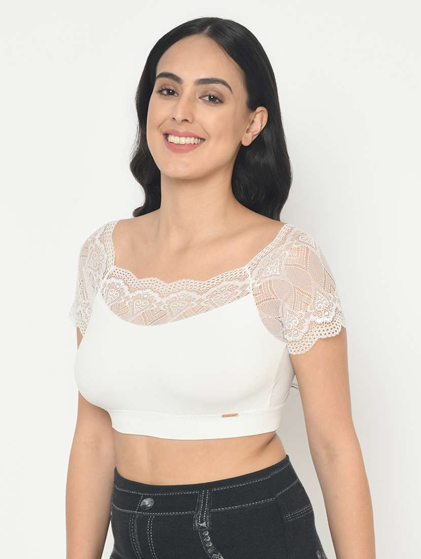 lace panel bralette - 17245293 - Standard Image - 1