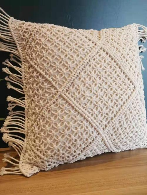 cotton macrame cushion cover (set of 2) - 17246445 - Standard Image - 0