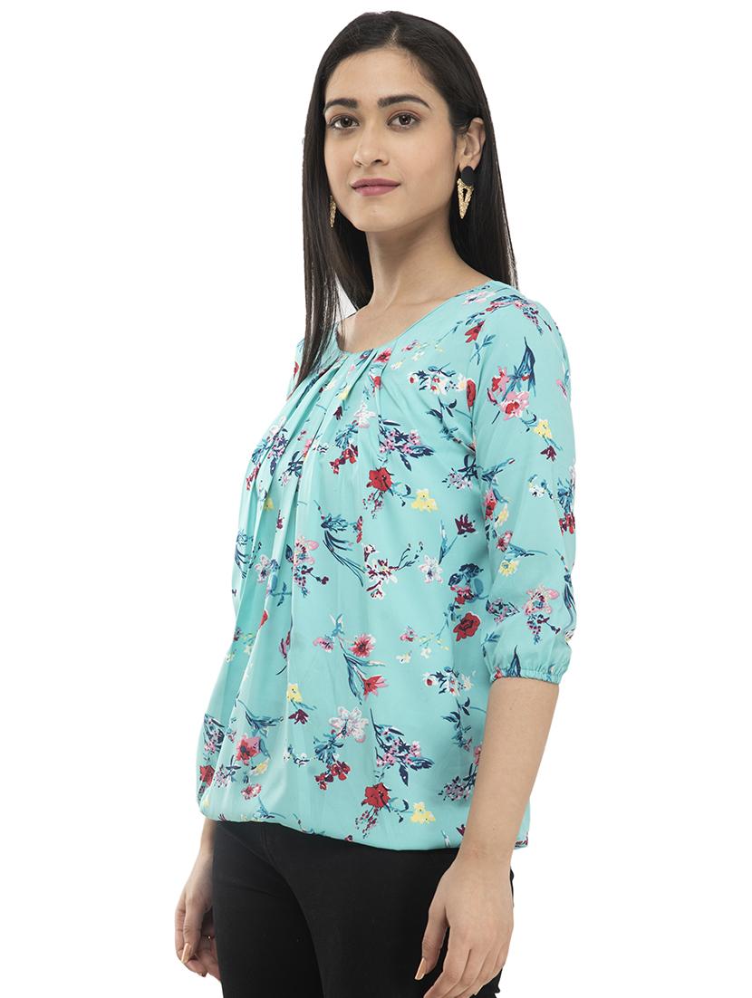 floral blouson top  - 17246567 -  Standard Image - 1