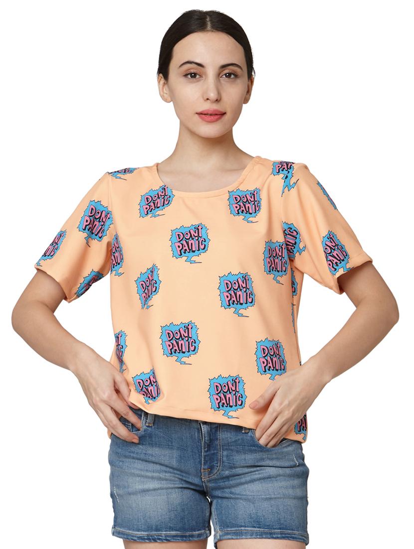 women's all over print round neck t-shirt - 17246664 -  Standard Image - 1
