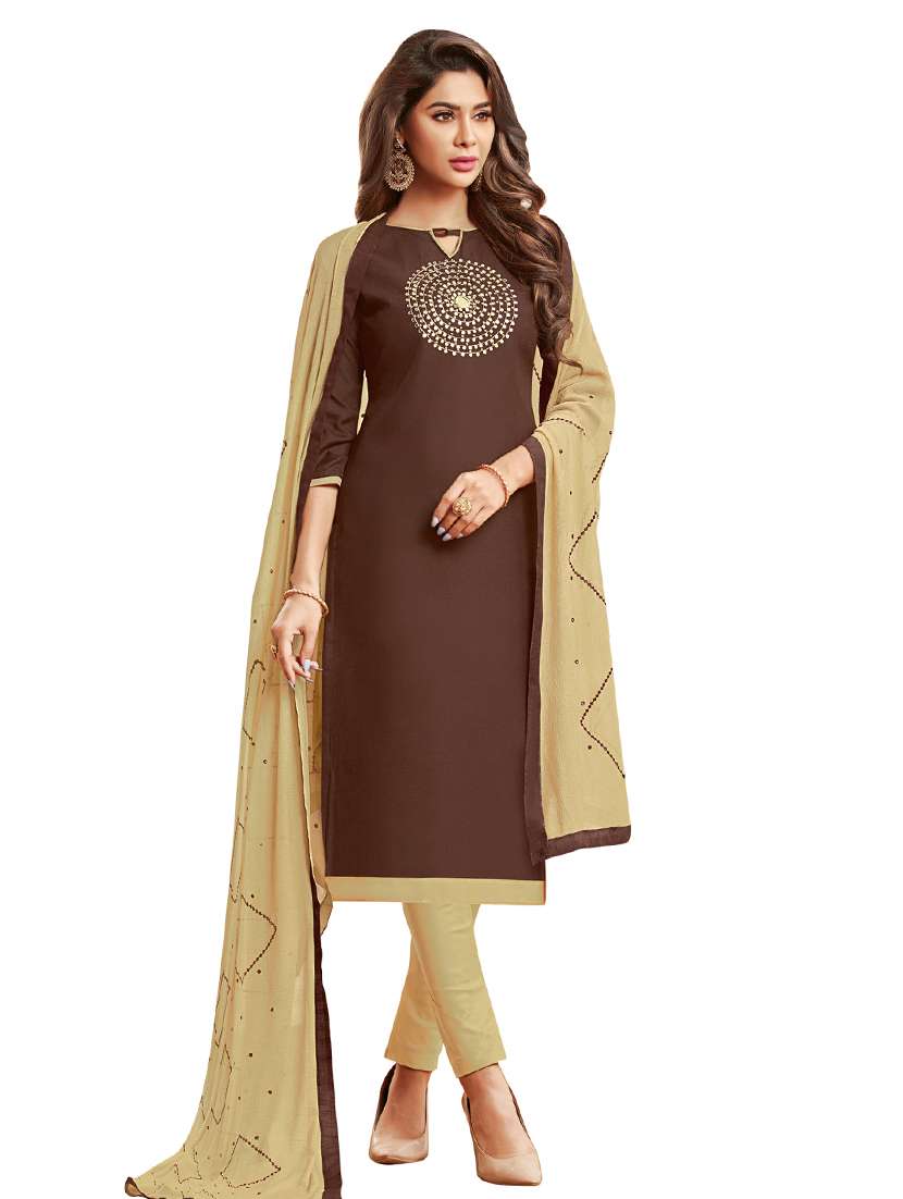 embroidered straight pant unstitched suit