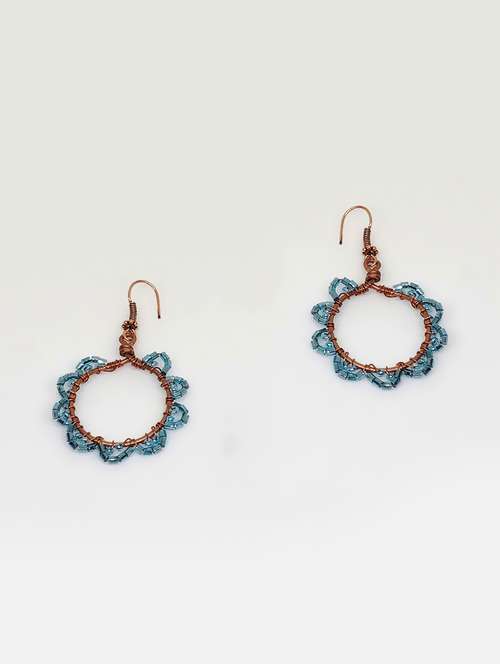 blue copper drop earring - 17247368 - Standard Image - 0