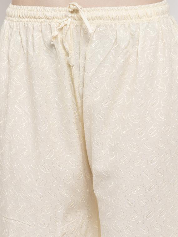 drawstring waist embroidered palazzo - 17249737 - Standard Image - 4