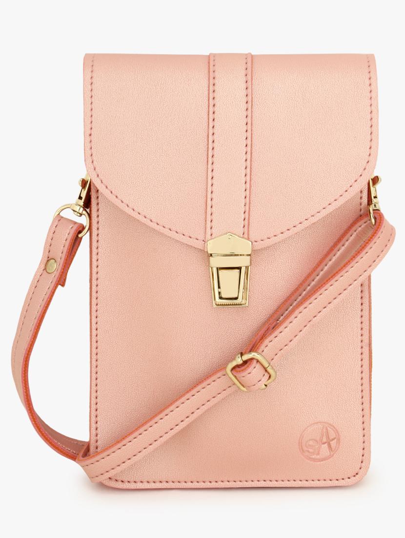 pink leatherette (pu) sling bag - 17255860 - Zoom Image - 0