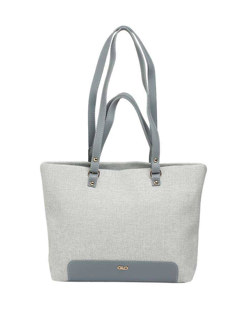 blue leatherette (pu) handbag