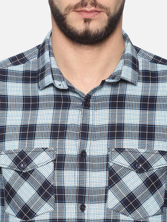 mens checks casual shirt - 17258303 -  Standard Image - 4