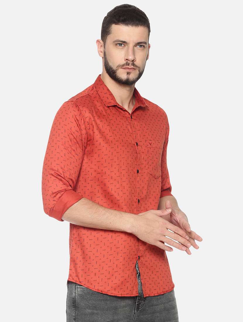 mens micro print casual shirt - 17258317 -  Standard Image - 1