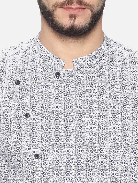 mens geometric casual shirt - 17258344 -  Standard Image - 4