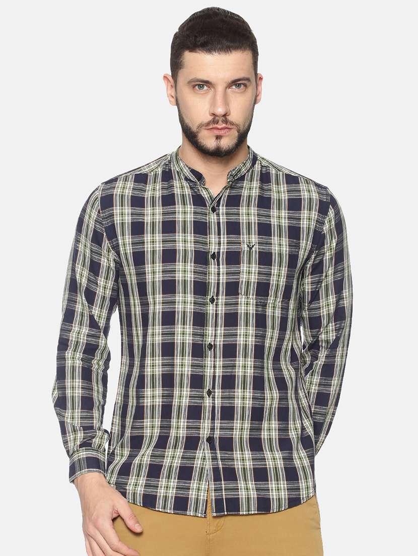 mens checks casual shirt