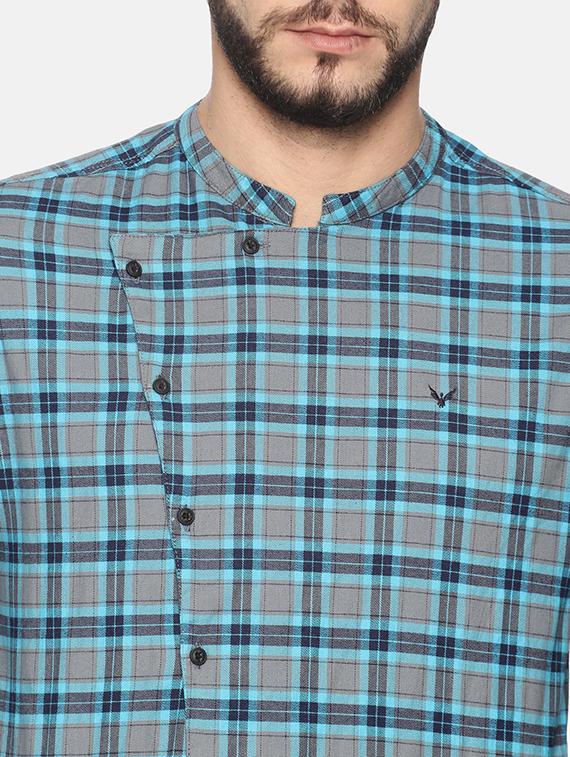 mens checks casual shirt - 17258389 - Standard Image - 4