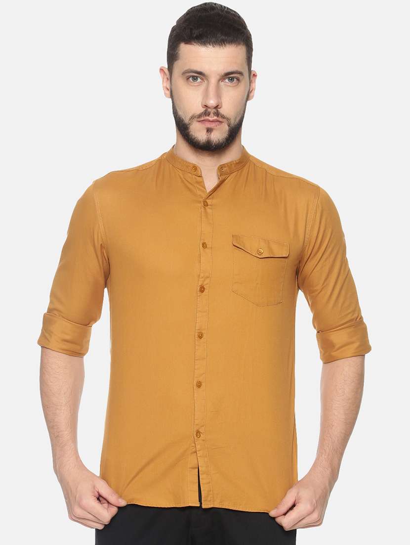 mens solid casual shirt