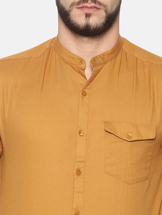 mens solid casual shirt - 17258397 - Standard Image - 4