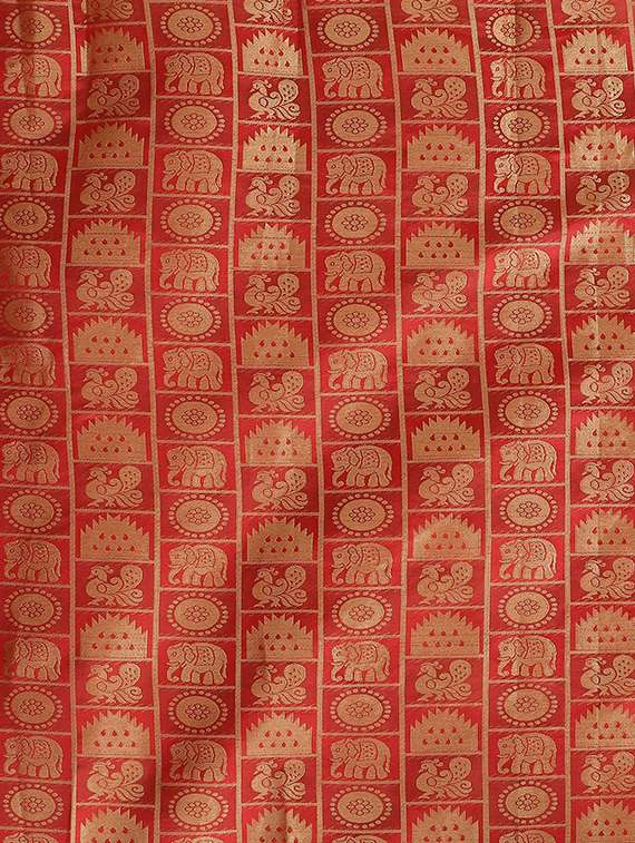 checkered woven saree with blouse - 17258523 -  Standard Image - 4