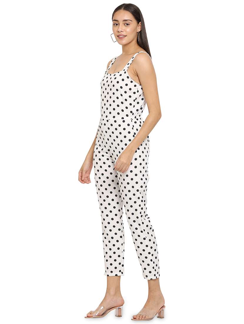 polka dot full leg jumpsuit - 17258750 -  Standard Image - 1