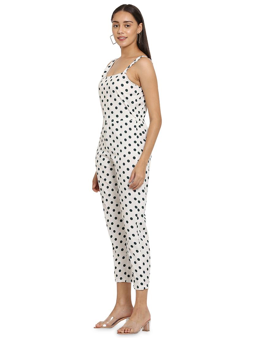 polka dot full leg jumpsuit - 17258751 - Standard Image - 1