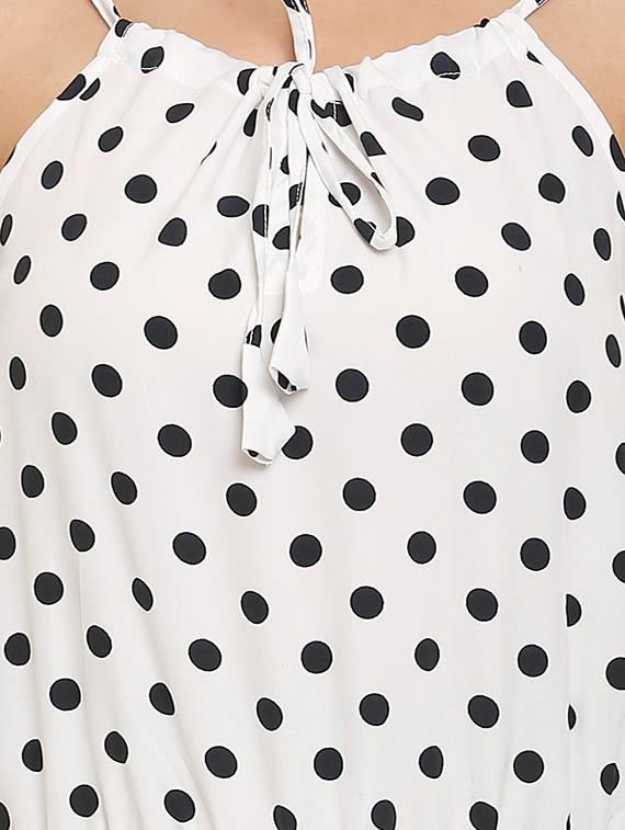 white crepe romper jumpsuit - 17258763 - Standard Image - 4