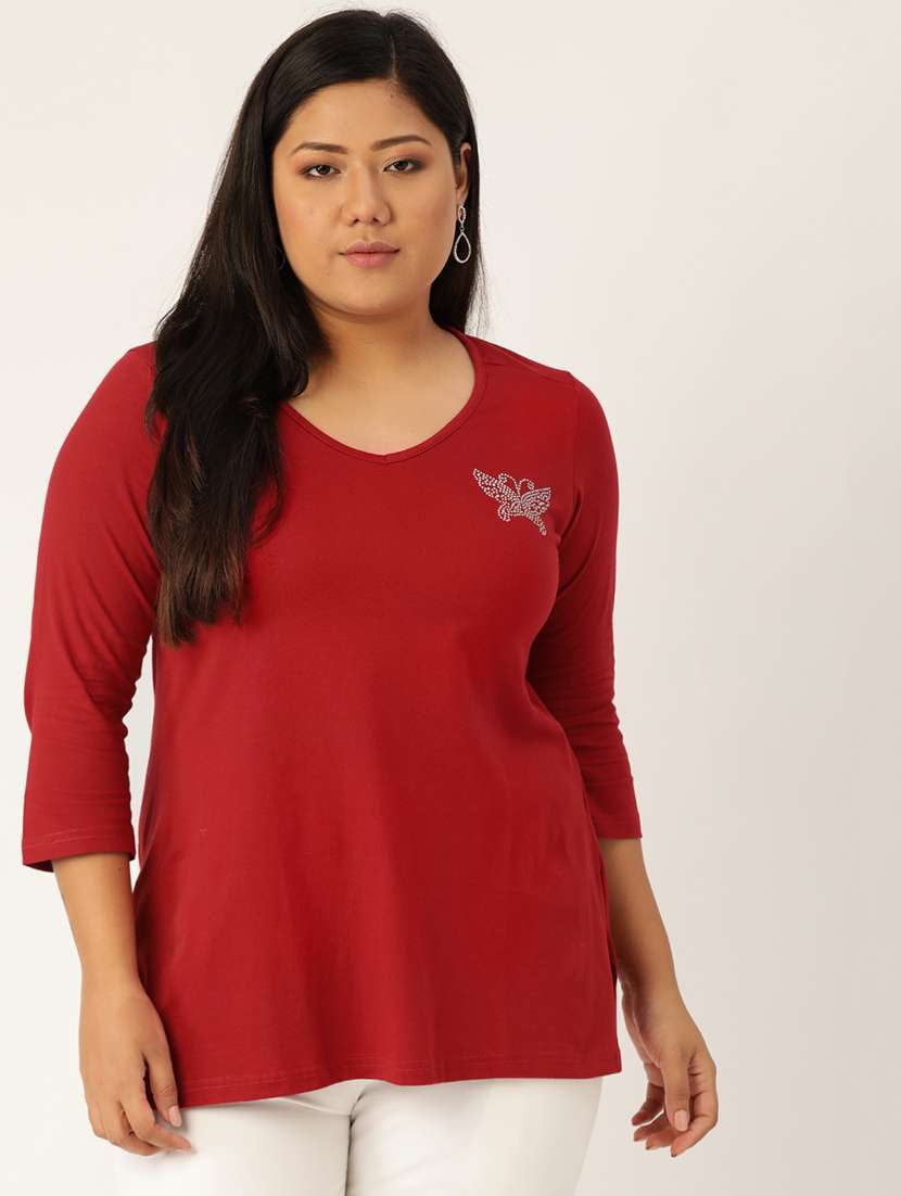 women's straight v neck top