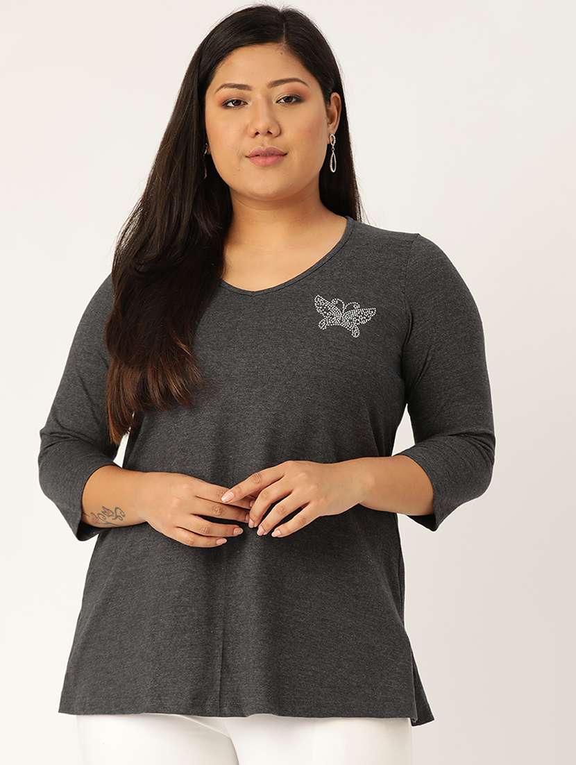 women's all over print v neck t-shirt