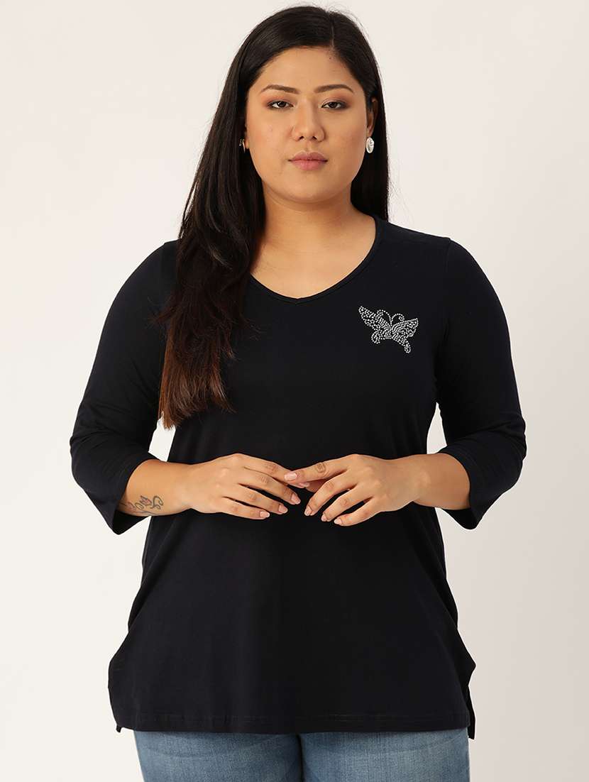 women's plain v neck t-shirt