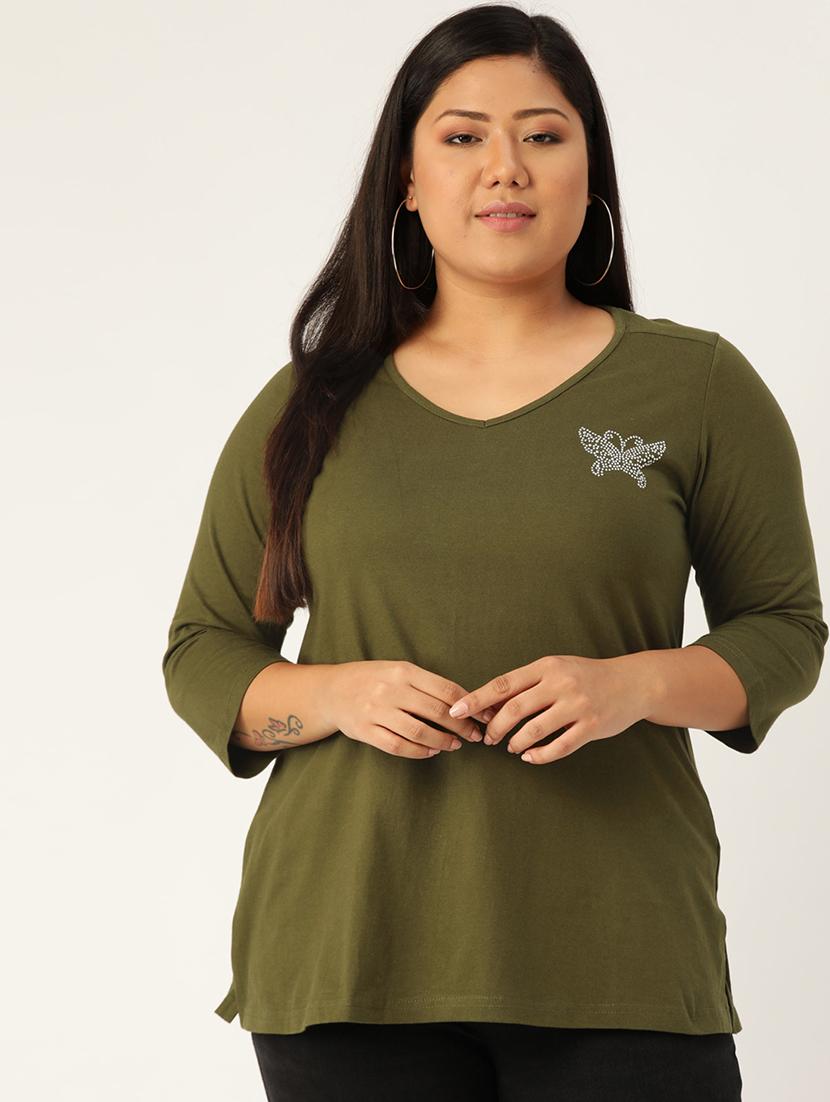 women's straight v neck top