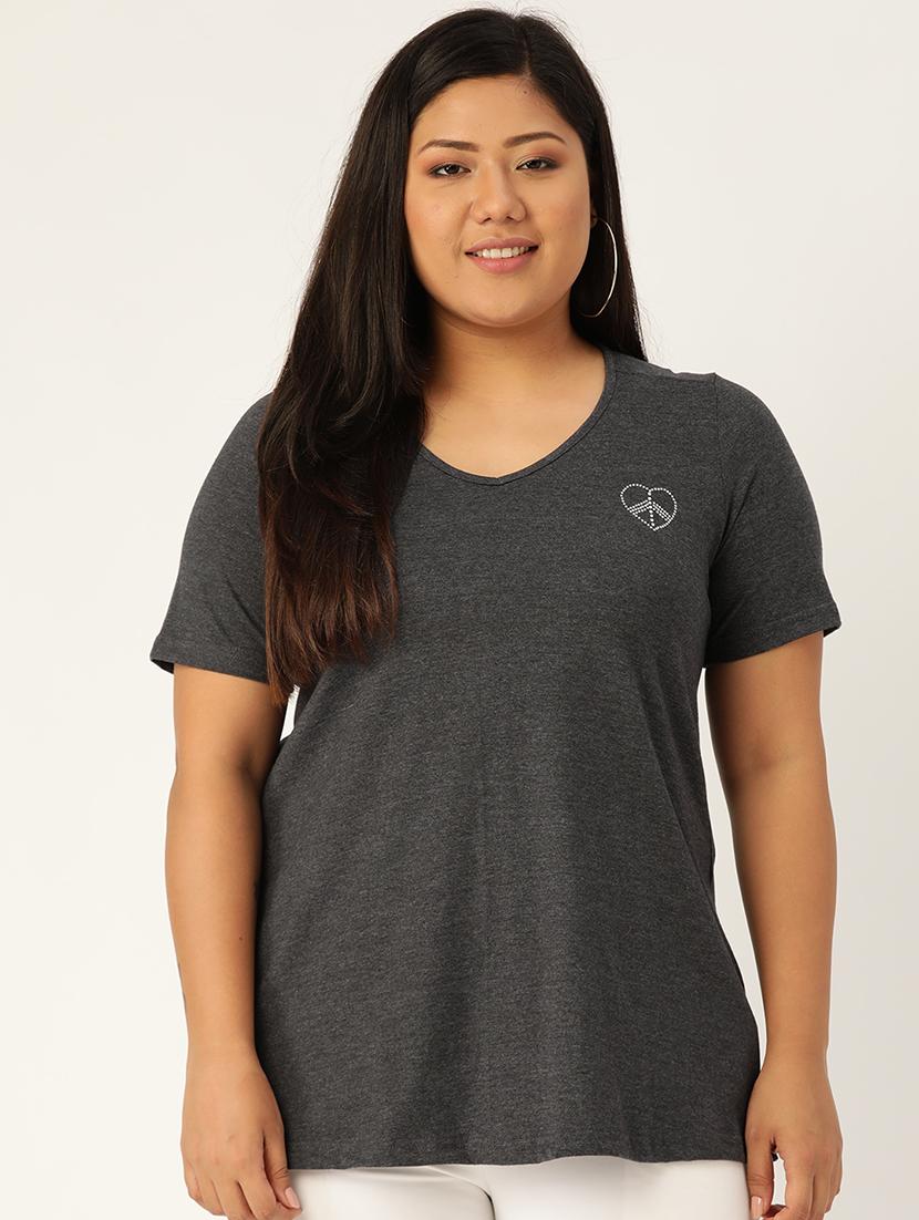 women's all over print v neck t-shirt - 17260547 -  Zoom Image - 0