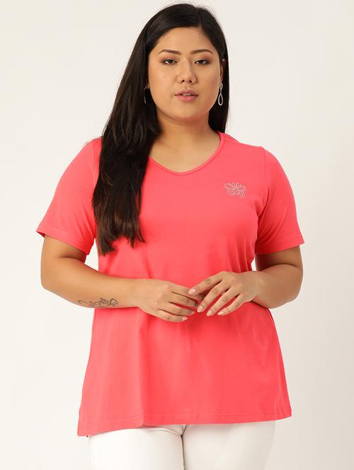 women's plain v neck t-shirt - 17260551 -  Standard Image - 0