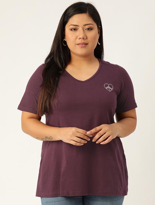 women's plain v neck t-shirt - 17260556 - Standard Image - 0