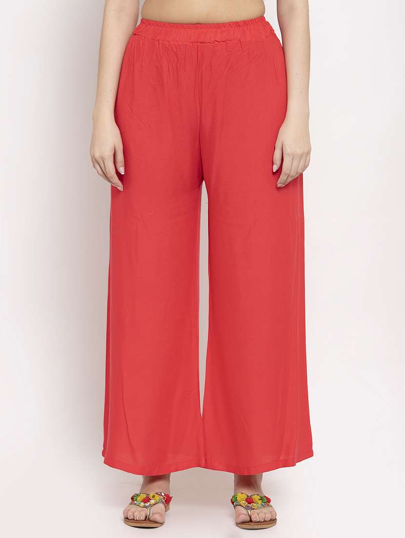 mid rise solid palazzo - 17262089 - Zoom Image - 0