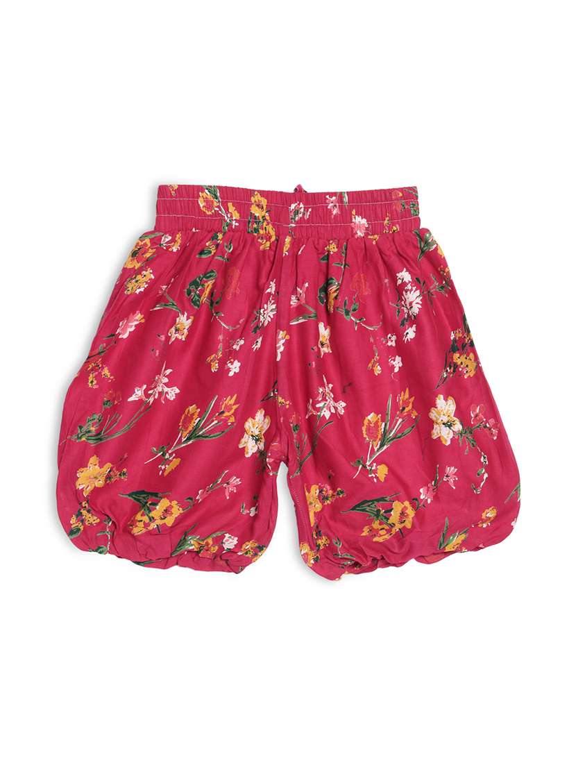 pink polyester regular shorts 