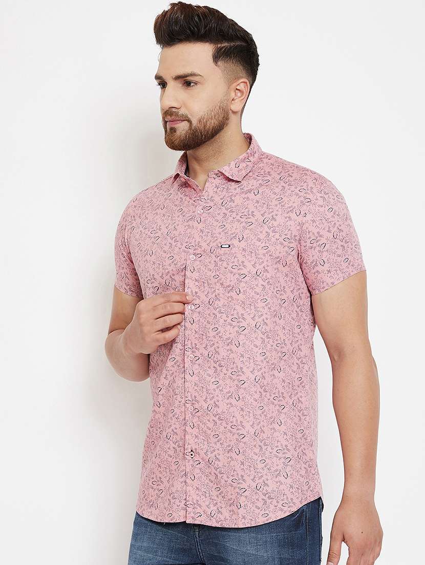 pink printed casual shirt - 17263486 - Standard Image - 1