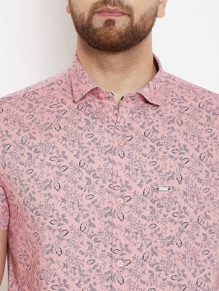pink printed casual shirt - 17263486 - Standard Image - 4