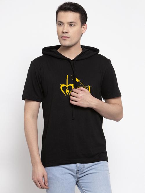 black chest print t-shirt - 17263745 -  Standard Image - 0