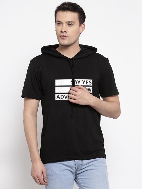black chest print t-shirt - 17263771 - Standard Image - 0
