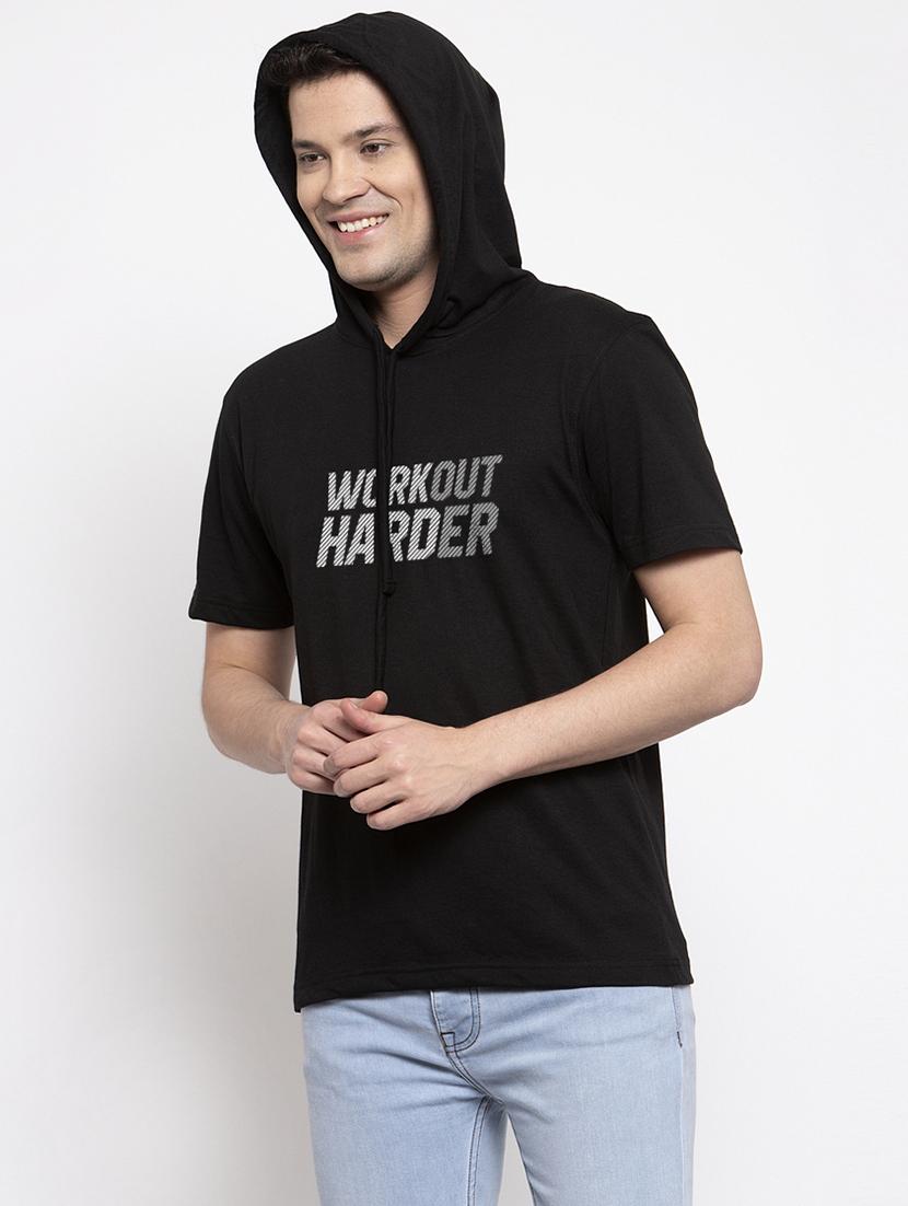 black chest print t-shirt - 17263777 -  Standard Image - 1