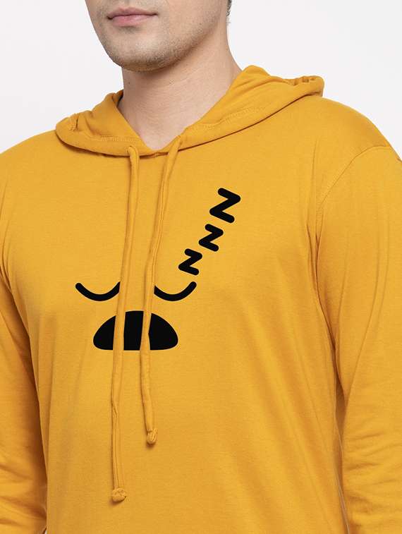 mustard chest print t-shirt - 17263788 - Standard Image - 4