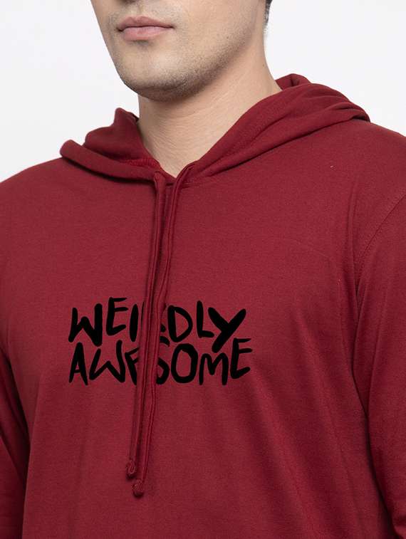 maroon chest print t-shirt - 17263789 -  Standard Image - 4