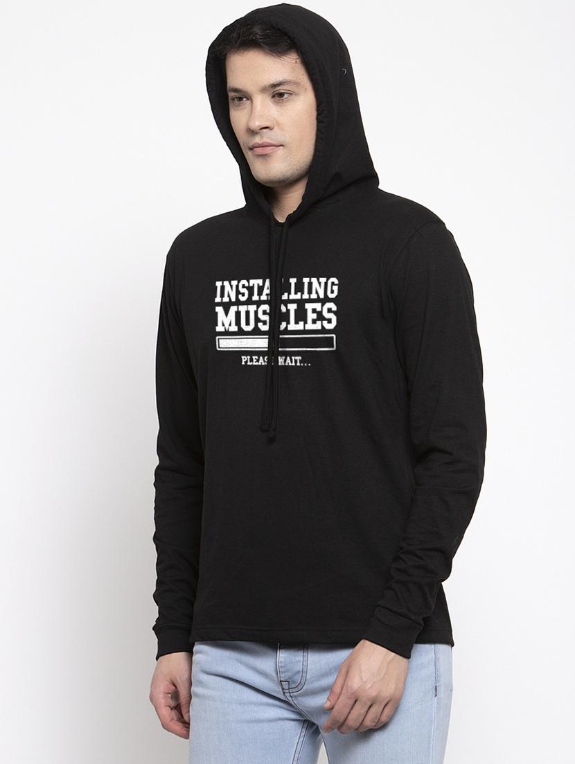 black chest print t-shirt - 17263804 -  Standard Image - 1