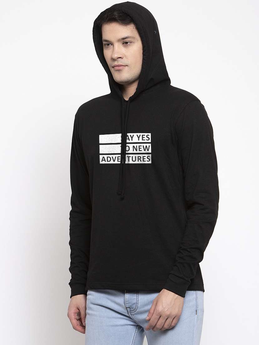 black chest print t-shirt - 17263810 -  Standard Image - 1