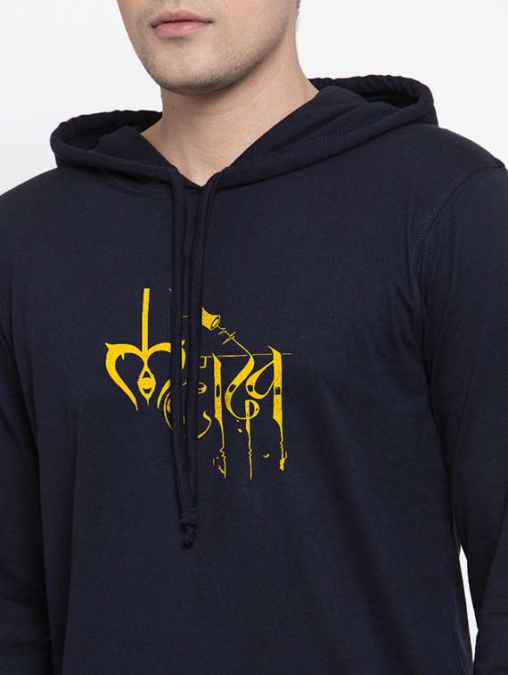 navy blue chest print t-shirt - 17263824 -  Standard Image - 4