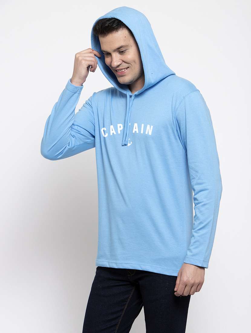 men chest print hooded  t-shirt - 17263842 -  Standard Image - 1