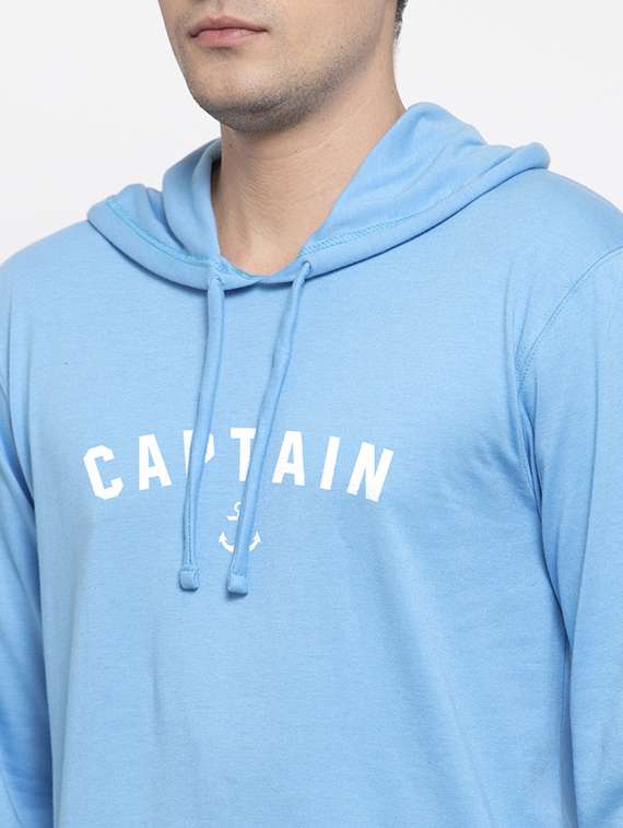 men chest print hooded  t-shirt - 17263842 -  Standard Image - 4