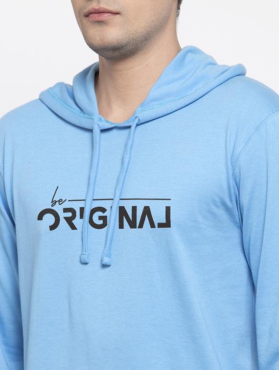 light blue chest print t-shirt - 17263847 - Standard Image - 4