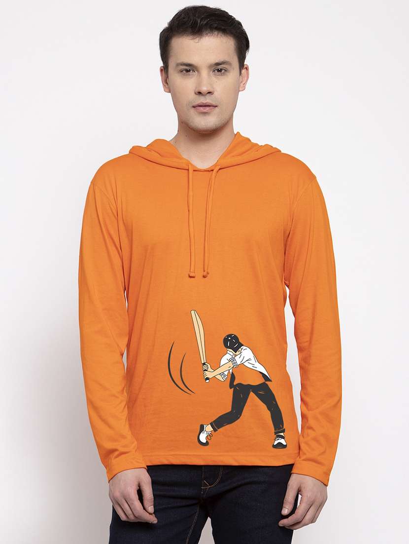 orange front print t-shirt