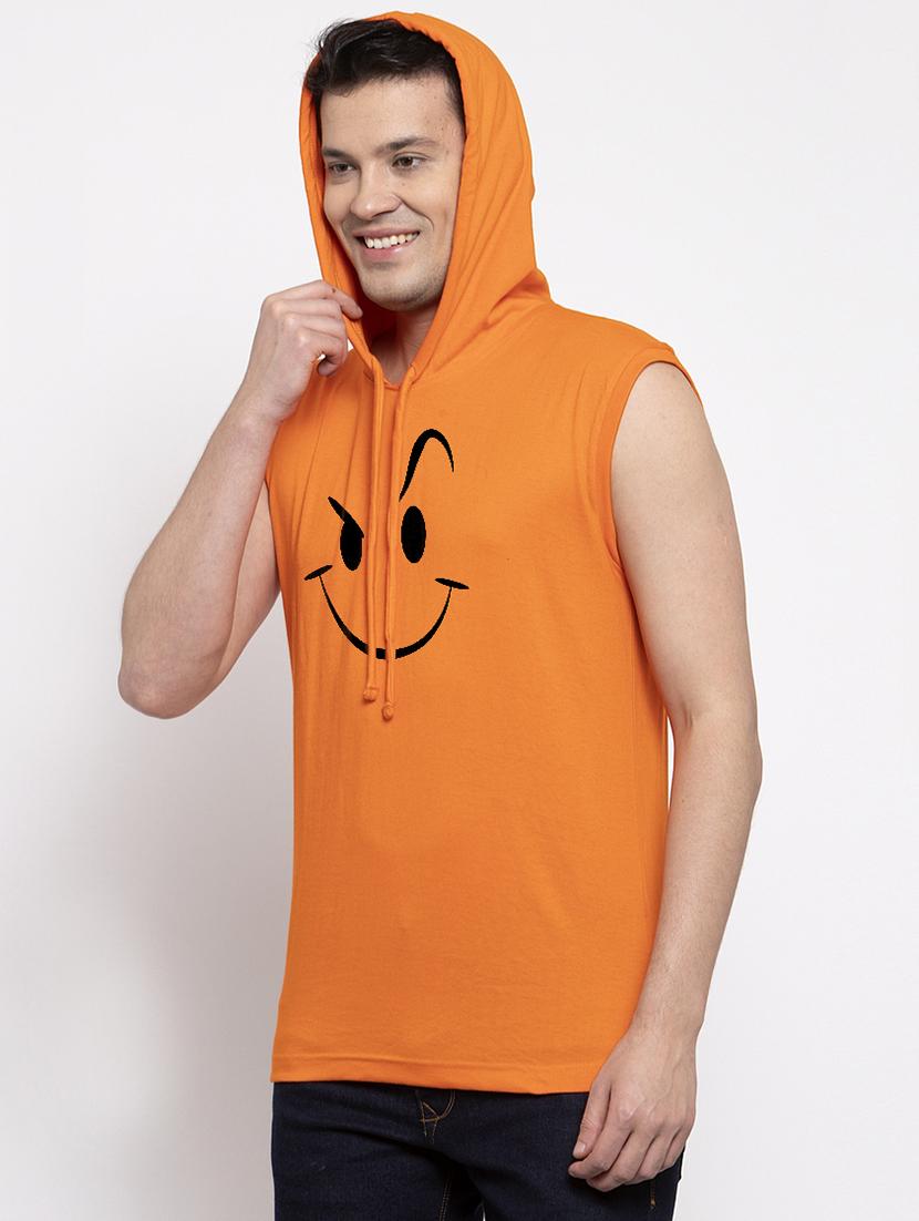 orange chest print t-shirt - 17263874 - Standard Image - 1