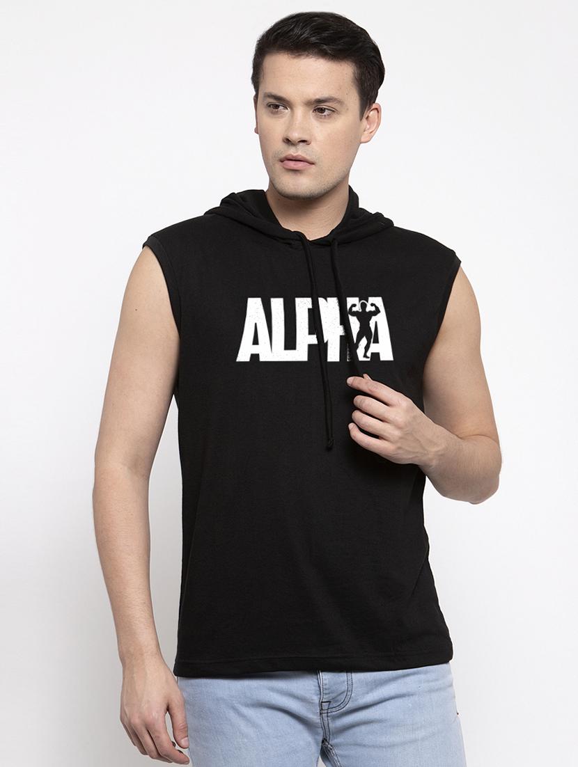 black chest print t-shirt