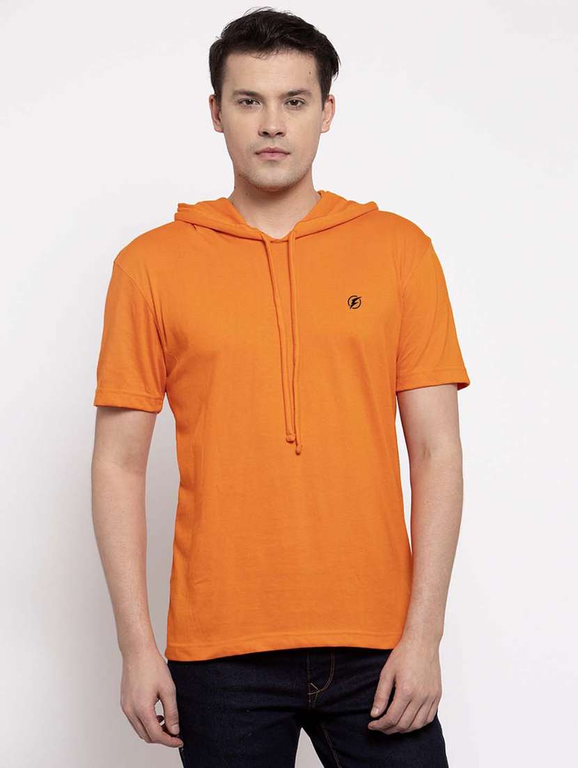 orange solid t-shirt