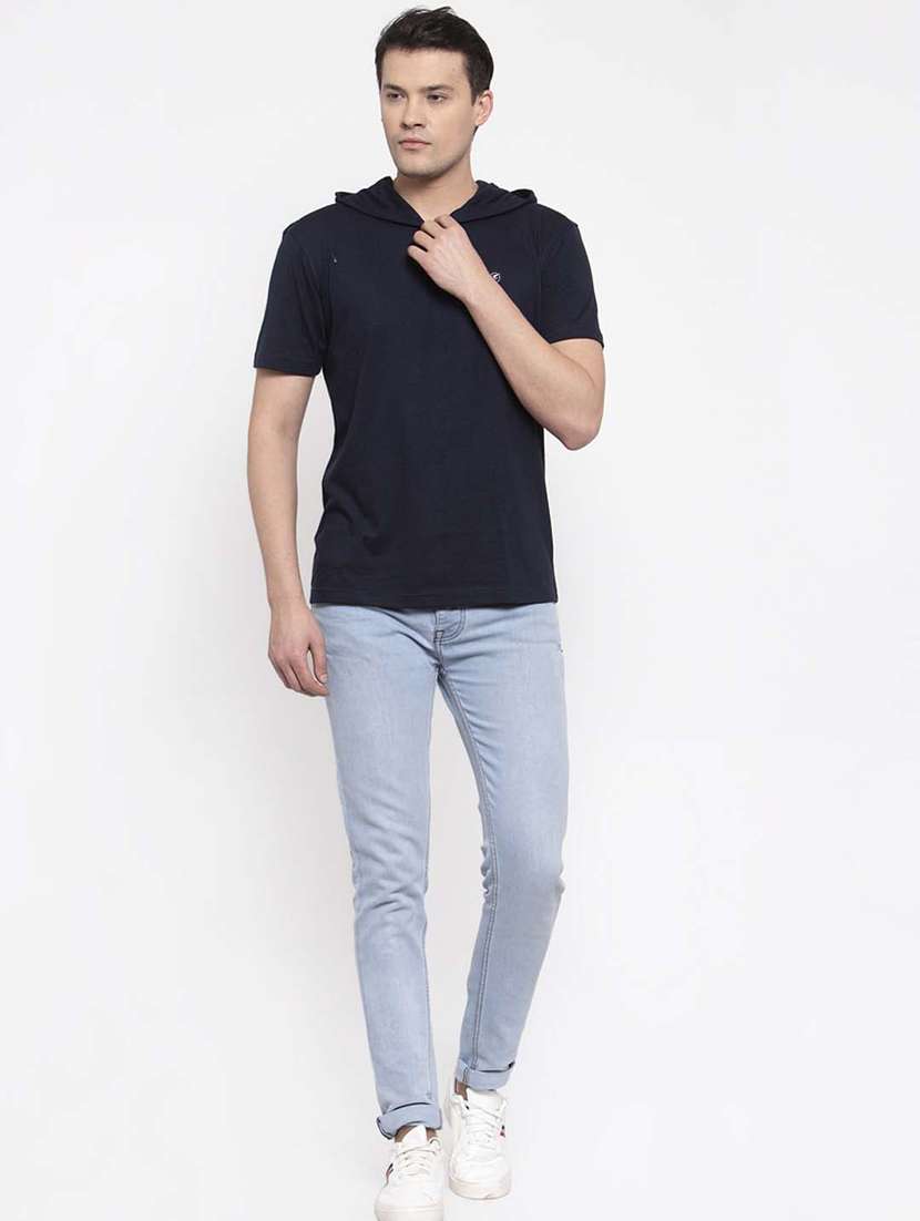 navy blue solid t-shirt - 17263968 -  Standard Image - 4